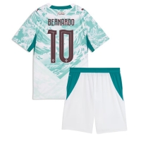 Camiseta Portugal Bernardo Silva #10 Segunda Equipación Replica Mundial 2026 para niños mangas cortas (+ Pantalones cortos)